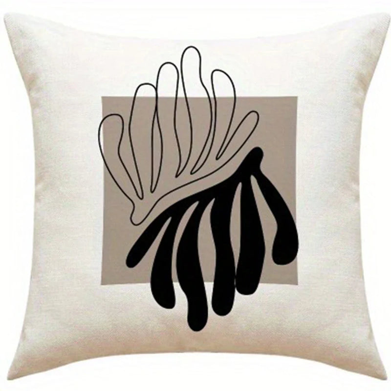 Geometric Line Pillowcase: Modern Nordic Style Home Decor by Axyaa