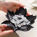 Axyaa Ceramic Maple Leaf Plate for Snacks & Jewelry Storage