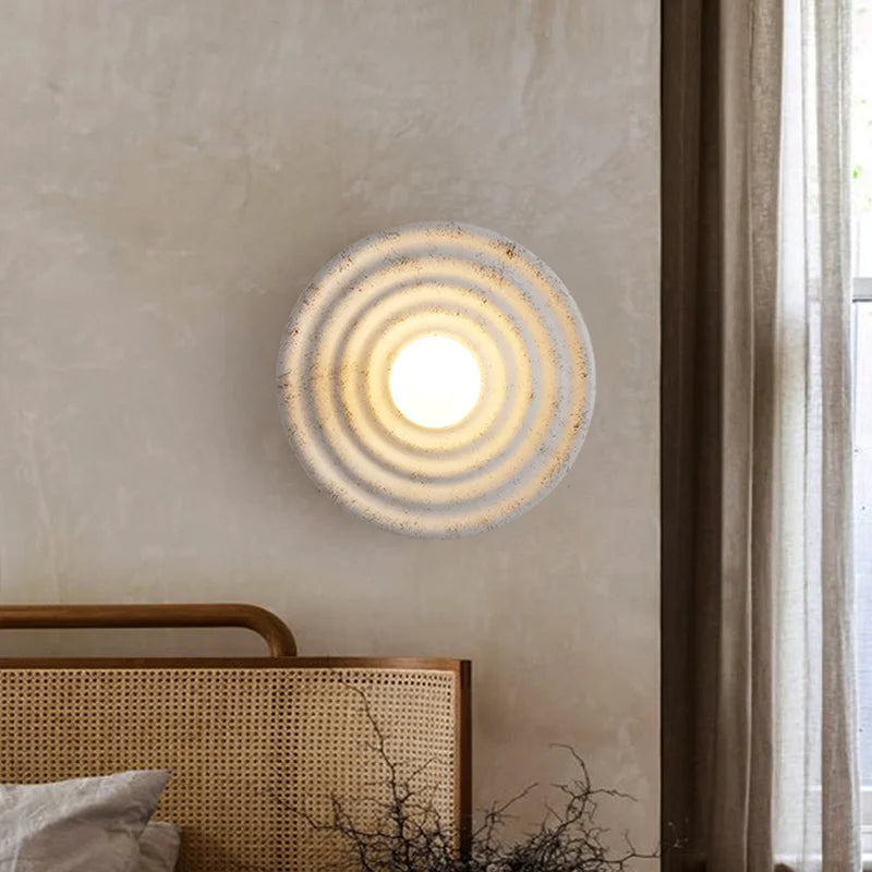 Axyaa Round Circle Wall Lamp Japanese Style LED Light