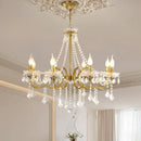 Axyaa Crystal Chandelier: European Minimalist Living Room Lamp - Modern & Cozy Bedroom Vintage Lighting