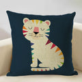 Axyaa Animal Linen Cushion Cover - Decorative Sofa Pillow - Home Decor - 45x45CM