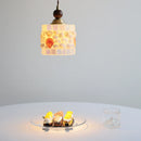 Axyaa Shell Glass LED Pendant Light: Modern Nordic Hanging Fixture for Home Decor