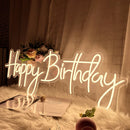 Axyaa Extra Large Happy Birthday LED Neon Sign - Dimmable Party Background Decoration