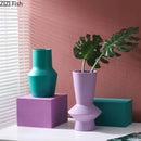 Axyaa Minimalist Ceramic Vase for Flowers and Desk Decoration