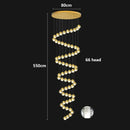 Axyaa Modern Crystal Chandelier Stair Pendant Living Room Lighting