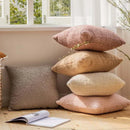 Axyaa Soft Plush Corduroy Throw Pillow Covers for Sofa Couch and Bedroom