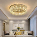 Axyaa Modern Crystal Glass Round Ceiling Chandelier for Living Room Bedroom.