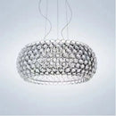 Axyaa Acrylic LED Pendant Chandelier Transparent Gold Floor Lamp