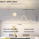 Axyaa Modern Minimalist LED Pendant Chandelier for Dining Room, Kitchen, Bar - Indoor Ceiling Lighting
