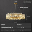 Axyaa Copper Crystal Chandelier for Dining Room, Living Room, and Restaurant