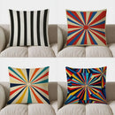 Axyaa Modern Black & White Striped Pillow Cover for Sofa, Bedroom, Car
