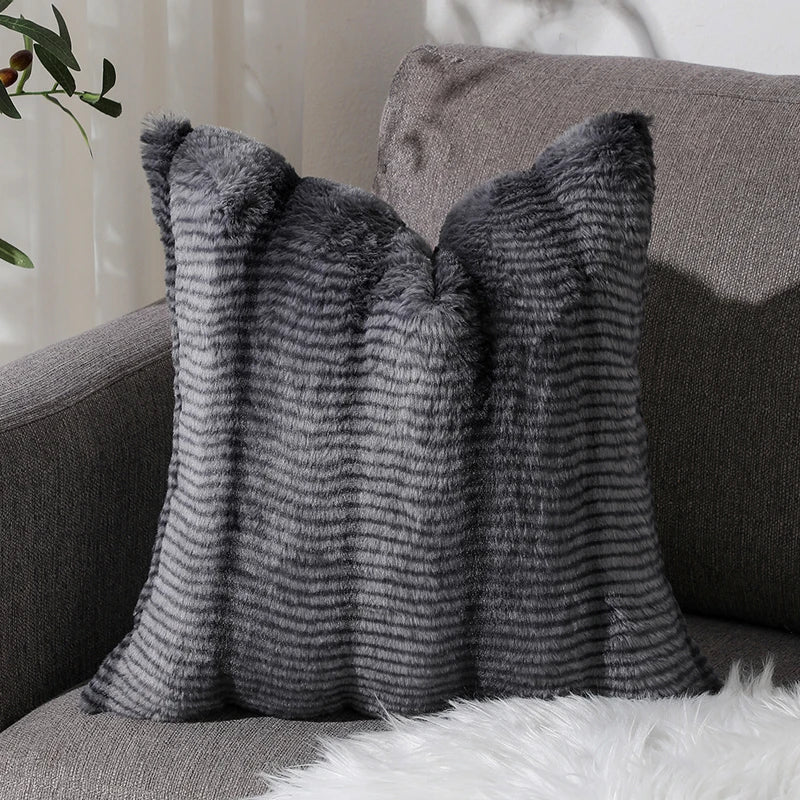 Axyaa Winter Plush Pillow Cover - Cozy Home Decor for Sofa, Couch, Bed