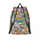 Axyaa Pokemoned Backpack - School Student Bookbag for Men and Women