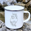 Axyaa Coconut Tree Enamel Camping Mug - Creative Drinkware for Outdoor Adventures