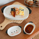 Axyaa Puppy-Shaped Sushi Plate Set | 8" Plate & 4" Dipping Dish