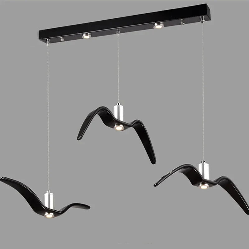 Axyaa Nordic Seagull Chandelier: Resin Brokis Night Birds Pendant Lamp