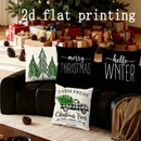 Christmas-themed Axyaa Pillows: Merry, Hello, Farm Fresh Pattern Cushion Cover for Sofa Bedroom Car.