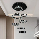 Axyaa Crystal Chandelier Stair Pendant Lamp Living Room Pendant Lights