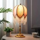 Axyaa French Tassels Table Lamp Retro Living Room Bedroom Villa European Creative Desk Light