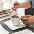 Axya White Porcelain Dinnerware Set for 6/12 People