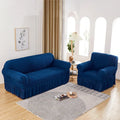 Axyaa Seersucker Universal Sofa Cover Slipcover Elastic Thickening - Fits Most Sofas