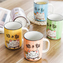 Axya Lucky Cat Ceramic Mug 400ML - Home Office Drinkware Tea Cup