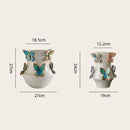 Axyaa Porcelain Butterfly Vase Relief - Handmade Flower Arrangement Accessories