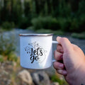 Axyaa Enamel Coffee Cocoa Mugs for Outdoor Travel and Home Breakfast