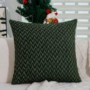 Axyaa Retro Green Wave Cushion Cover 45x45cm for Christmas Home Decoration