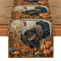 Fall Turkey Pumpkin Table Runner by Axyaa: Thanksgiving Dining Coffee Wedding Decor