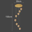 Axyaa LED Pendant Chandeliers: Modern Lighting for Living Room and Staircase