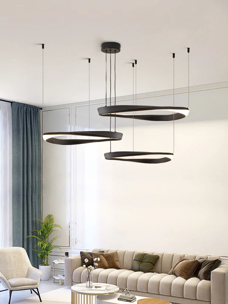 Axyaa Nordic Pendant Chandelier Ring Lamp for Modern Dining Room and Bedroom