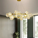 Axyaa Nordic Sky Chandelier: Modern LED Gold Magic Bean Bubble Lamp