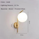 Axyaa Frosted Glass Ball LED Wall Sconce 9w Indoor Wall Lamps for Balcony