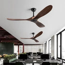 Axyaa Industrial Vintage Ceiling Fan with Remote Control - Retro Wood Blower