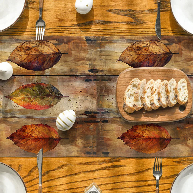 Axyaa Maple Wood Table Runner for Farmhouse Dining Decor