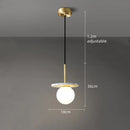 Axyaa Marble Hardware Pendant Lights for Restaurants, Cafes, and Bedrooms
