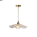 Axyaa Lotus Leaf LED Pendant Lamp: Nordic Modern Hanging Lights with Clear Glass Lampshade