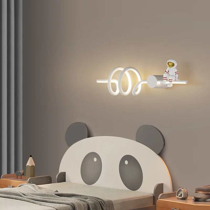 Axya Modern Astronaut LED Wall Lamp for Children's Room, Bedroom, Study, Living Room