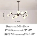 Axyaa Gold Black LED Chandelier Branch Shaped Decor Lighting