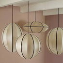 Axyaa Minimalist Danish Pendant Light: Ufo Lampshade, Rustic Fabric Lantern Lamp