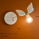 Axyaa White Feathers LED Wall Light for Home Decor