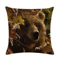 Axyaa Printed Linen Pillowcase for Home Sofa Car Decor 45*45cm
