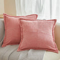 Axyaa Geometric Pattern Corduroy Cushion Cover for Soft Home Decor