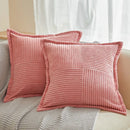 Axyaa Geometric Pattern Corduroy Cushion Cover for Soft Home Decor