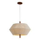 Axyaa Wabi Sabi Hemp Rope LED Chandelier - Retro Weaving Fabric Decor Fixture
