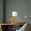 Axyaa Giraffe Resin Table Lamp Decorative Desk Light for Living Room Bedroom