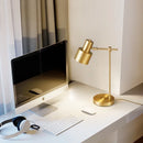 Axyaa Copper LED Table Lamp Black Brass Desk Light Simple Creative Decor