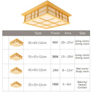 Axyaa Wood Ceiling Lights Japanese Style Tatami Lamp LED Wooden Lighting