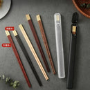 Axyaa Premium Wooden Chopsticks Box - Portable Single-Serving Cutlery Holder